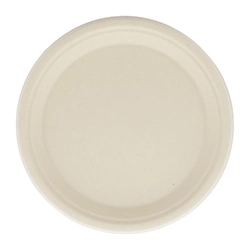 10 inch molded fiber round plate - PFAS Free