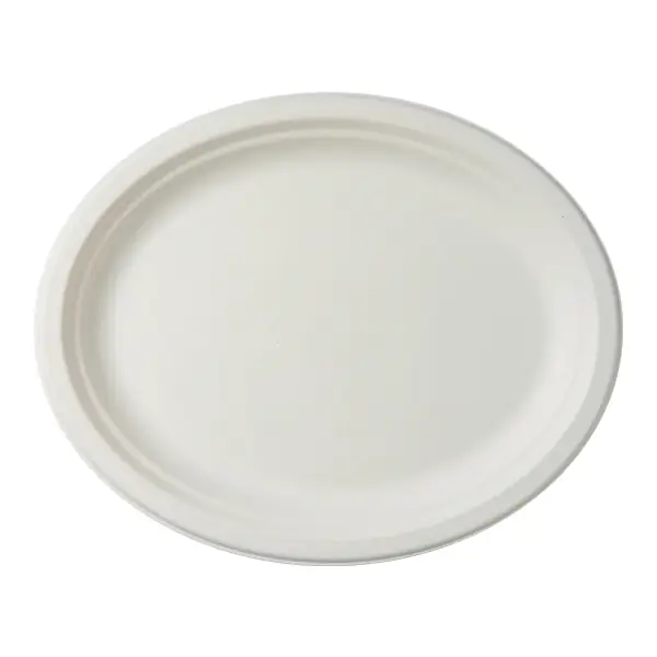 12" Molded Fiber Oval Plate - 400/cs (PL-D12V)