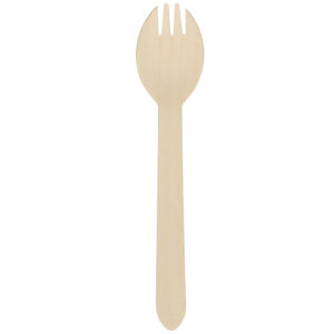 6" Bulk Wooden Sporks - 1000/cs (WOOD-UT-SPRK)