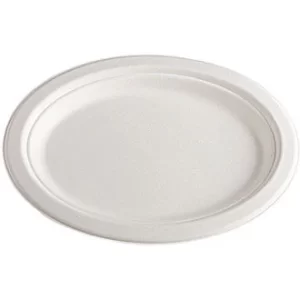 10.24" Molded Fiber Oval Plate - 500/cs (PL-D10V)
